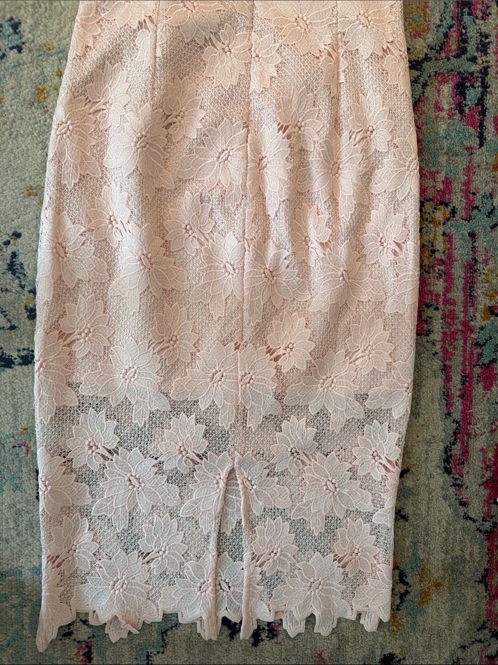 Bardot Maya Pink Lace One-Shoulder Midi Dress - Picture 6 of 7